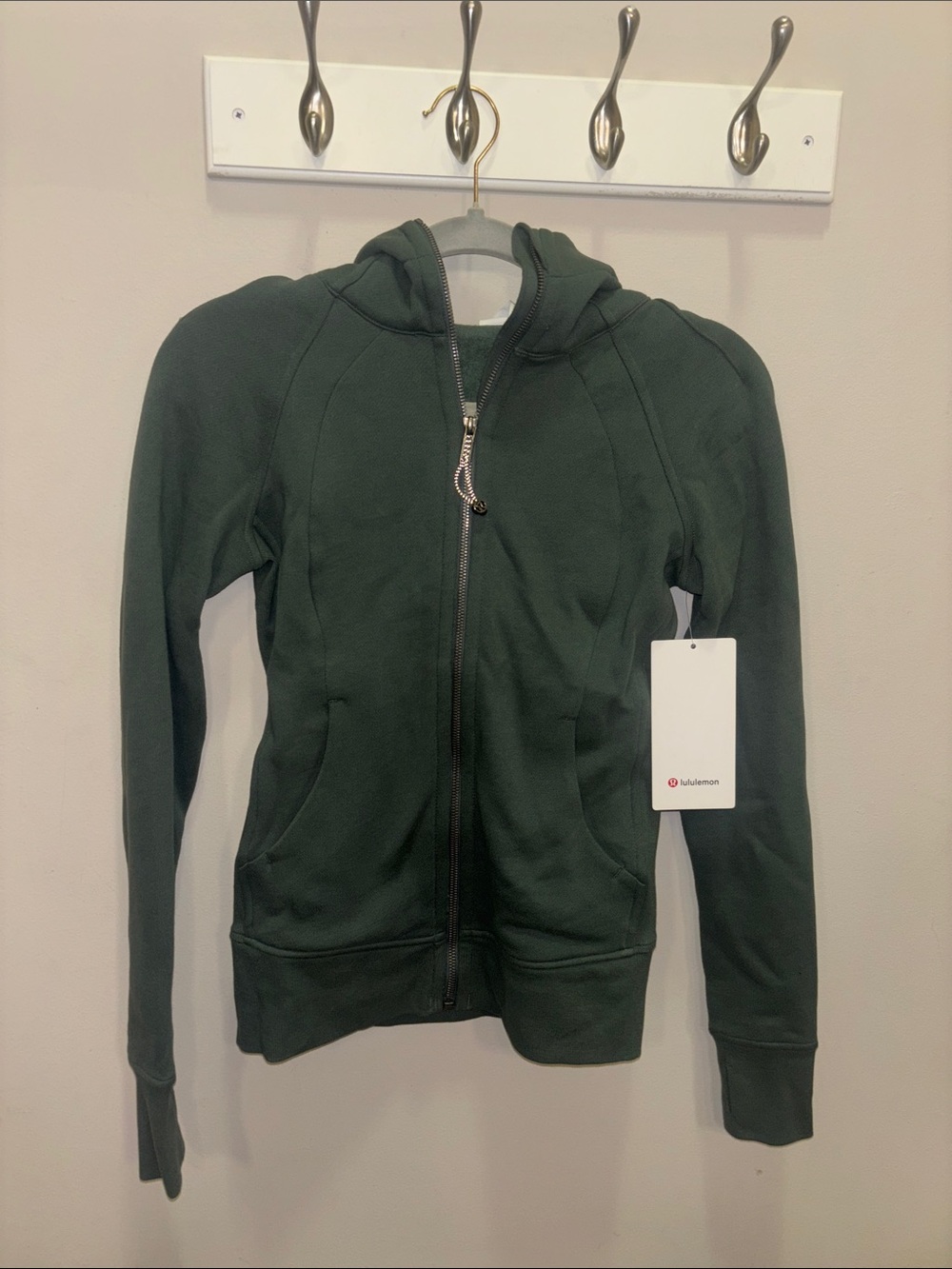 lululemon athletica Dark Forest Green Full Zip Scuba